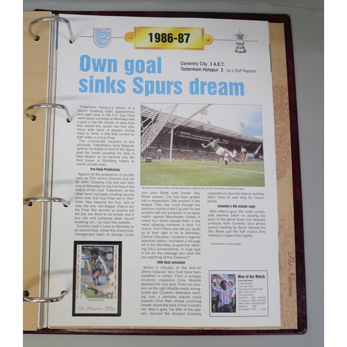 762 - Football; stamps, Brian Clough's Book of Football, Stuart Pearce tribute, etc.