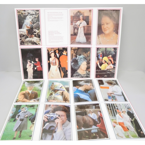 768 - Five complete original collectors postcard sets in albums from the late 1980s onwards, covering roya... 