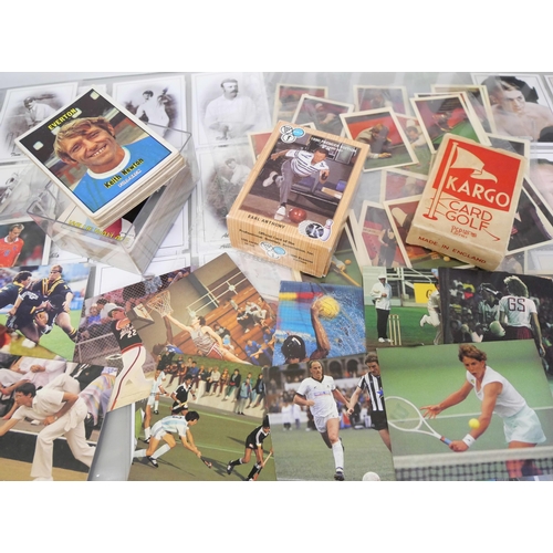 781 - Sporting Trading Cards, two large uncut sheets of golfing cards, together with various sets/lots inc... 