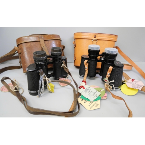 784 - Two pairs of binoculars; 8x30 Carl Zeiss and one other 8x30 pair, both cased