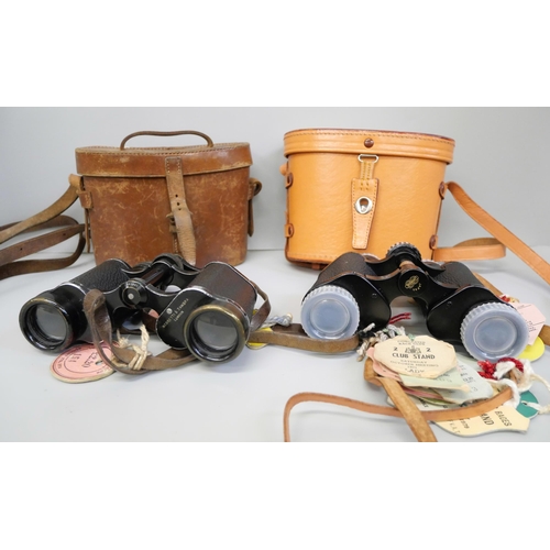 784 - Two pairs of binoculars; 8x30 Carl Zeiss and one other 8x30 pair, both cased