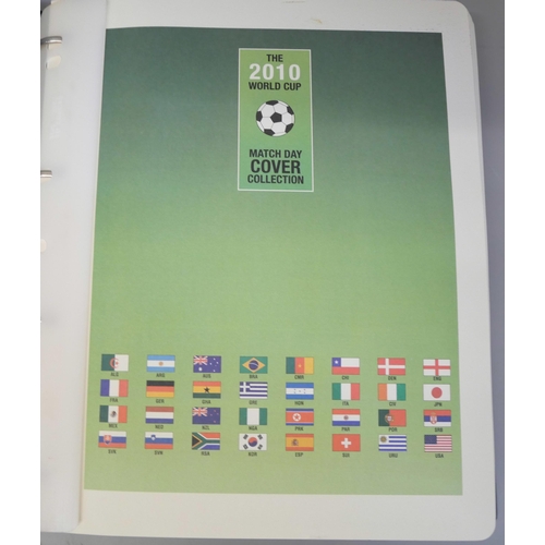 785 - Stamps - Match day cover collection for the 2010 football World Cup in two albums