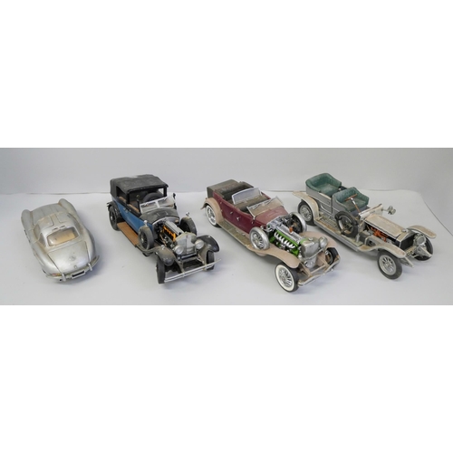 787 - Four Franklin Mint model vehicles, a/f