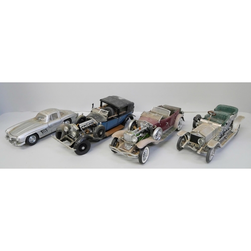 787 - Four Franklin Mint model vehicles, a/f