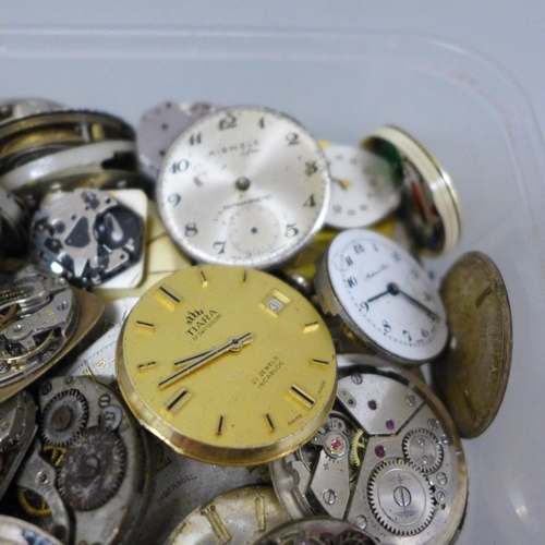 646 - Assorted wristwatch movements