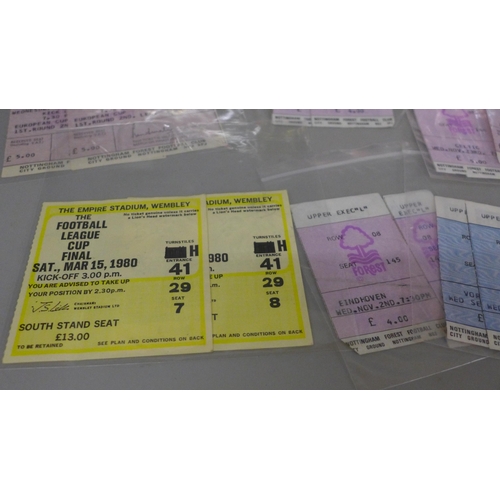 647 - Football; a collection of ticket stubs