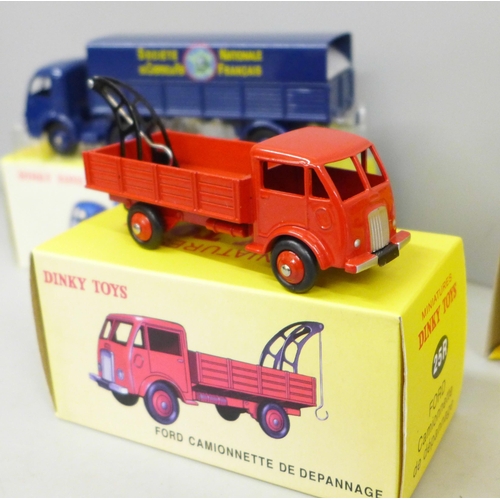 652 - Three modern Dinky Toys model vehicles, 2012, 2013 and 2015 Atlas Mattel editions