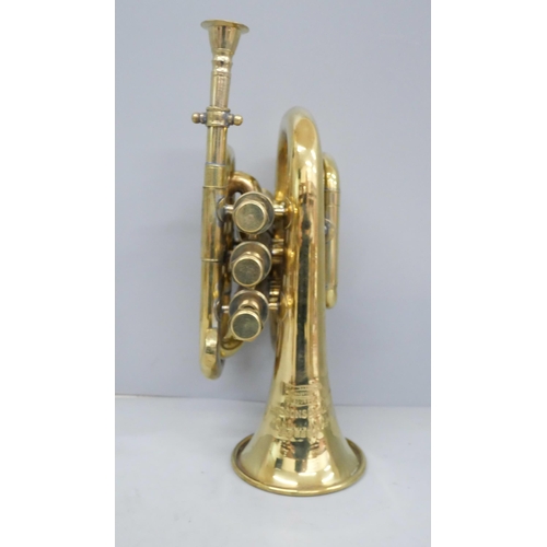 834 - A pocket trumpet, Indian copy