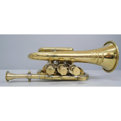 834 - A pocket trumpet, Indian copy