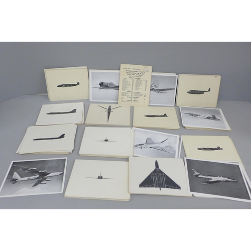 661 - Over 140 plane spotting cards, 1949-1957