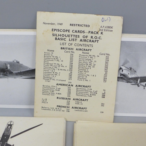 661 - Over 140 plane spotting cards, 1949-1957