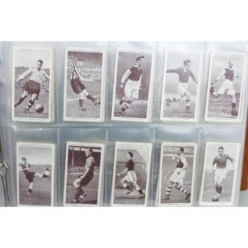 665 - Football cigarette cards sets, various sets to include Association Footballers 1938 by Churchman x 2... 