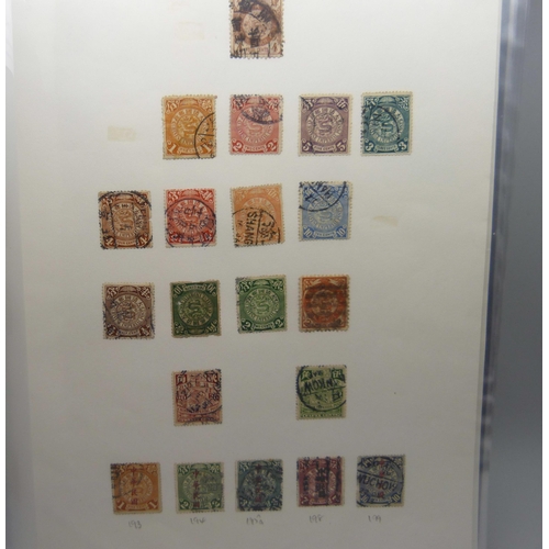 845 - Stamps; China stamps, coiled dragons to early 1960s