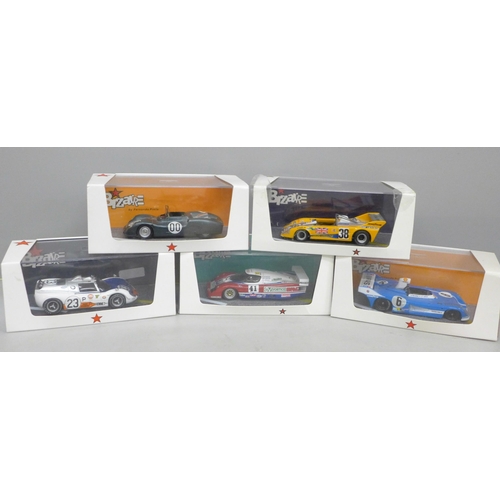 669 - Five Bizare Fernando Pinto boxed racing cars, 1:43 scale