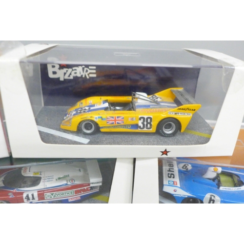 669 - Five Bizare Fernando Pinto boxed racing cars, 1:43 scale