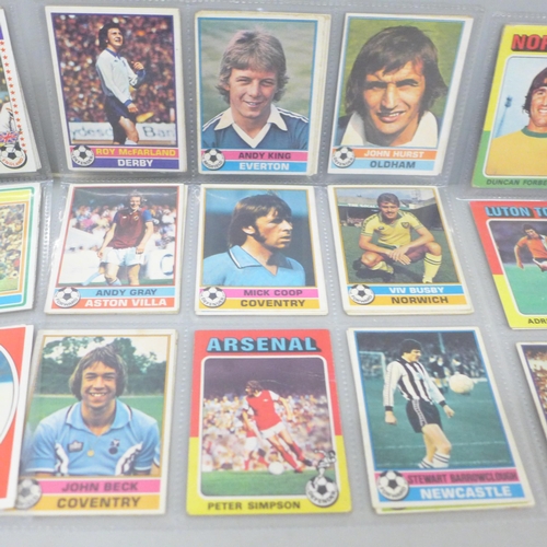 671 - Football Trading Cards, issued by Topps from various sets in the 1970s, 110 in total, mixed conditio... 