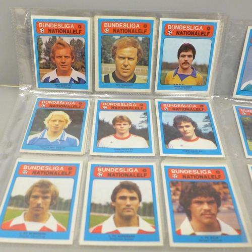 672 - Football Trading Cards, issues by Americana Munchen from their 1970 set, 70 in total, excellent cond... 