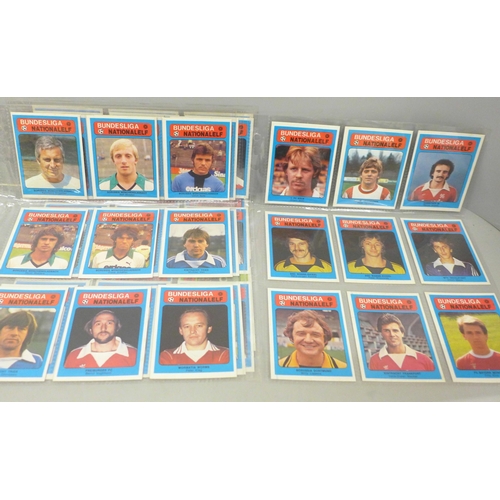 672 - Football Trading Cards, issues by Americana Munchen from their 1970 set, 70 in total, excellent cond... 