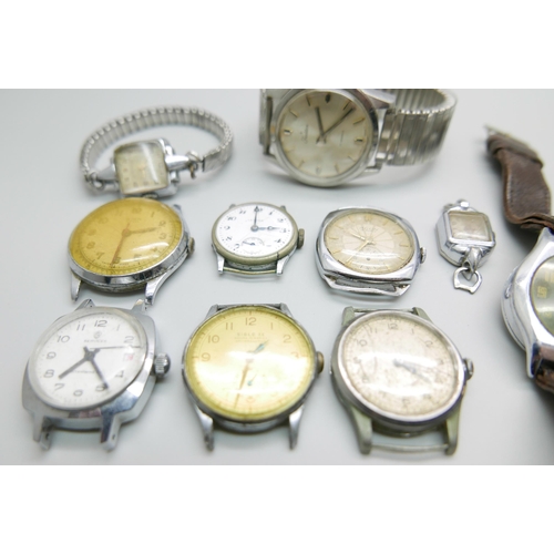 874 - A collection of ladys and gentlemans mechanical wristwatches