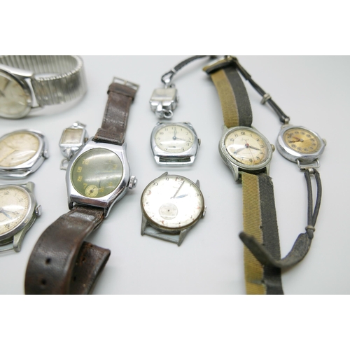 874 - A collection of ladys and gentlemans mechanical wristwatches