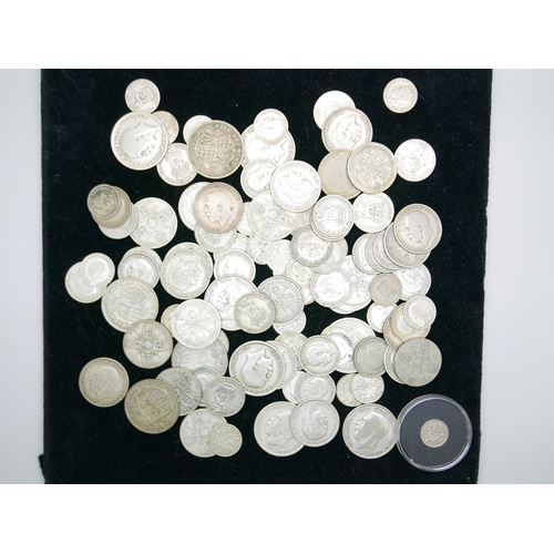 878 - A collection of half silver coins, 698g