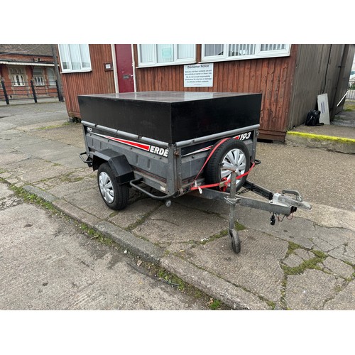 5336 - An Erde 193 metal framed trailer (code for lock 4585)