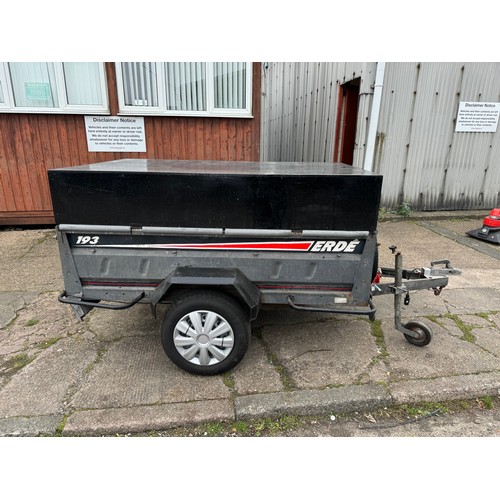 5336 - An Erde 193 metal framed trailer (code for lock 4585)