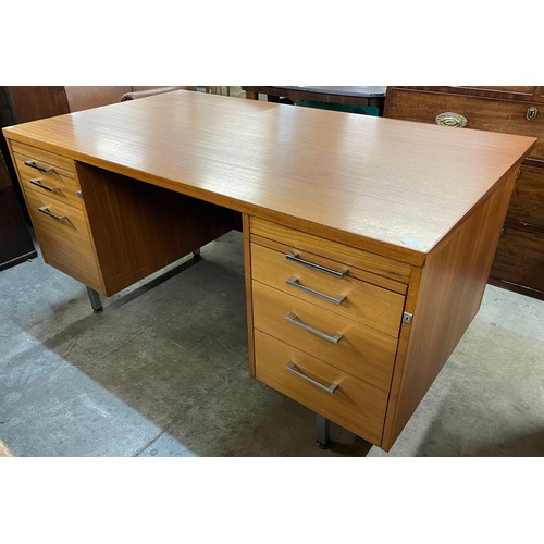 66 - An Abbess Linear teak desk