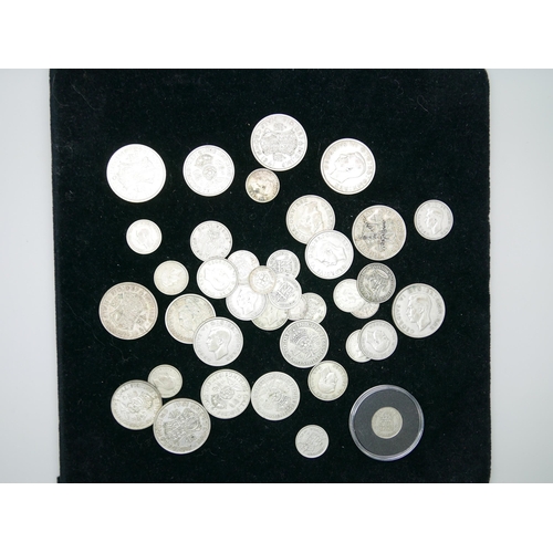 893 - A collection of half silver coins, 279g