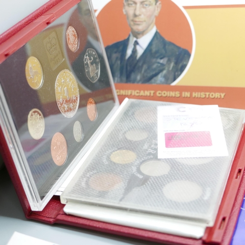 926 - A collection of coin sets including UK 1991 and 1992, Queen Elizabeth The Queen Mother, 1993 UK proo... 