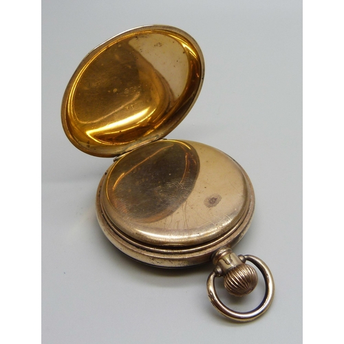 964 - A Waltham top-wind pocket watch, 10 years rolled gold case