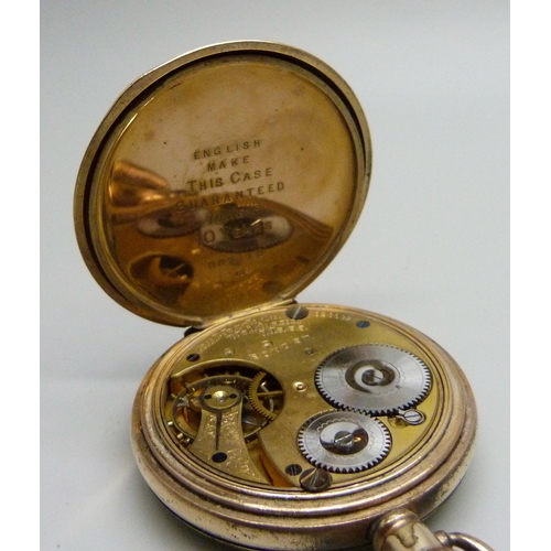 964 - A Waltham top-wind pocket watch, 10 years rolled gold case