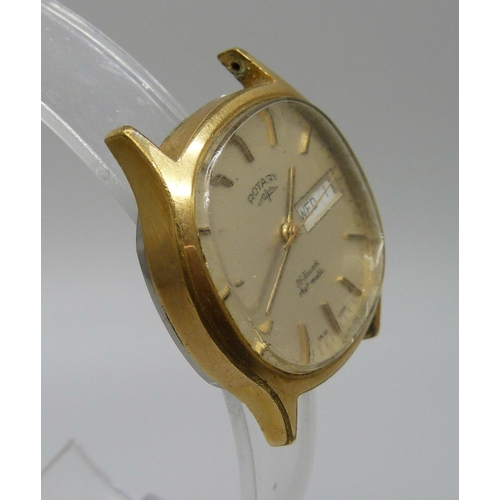 984 - A Rotary automatic wristwatch head, 33mm case