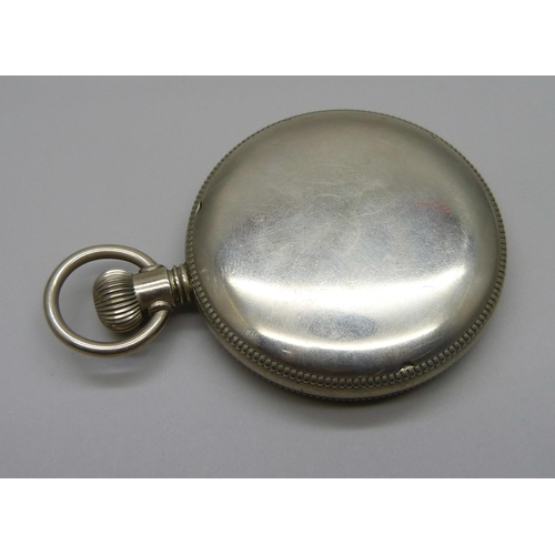 996 - A German Buren A.G. Uhrenfabrik military pocket watch, also marked A. Lunser Berlin, the movement ma... 