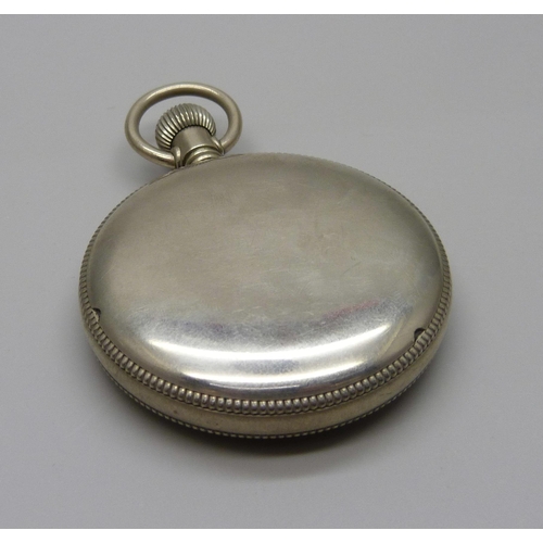 996 - A German Buren A.G. Uhrenfabrik military pocket watch, also marked A. Lunser Berlin, the movement ma... 