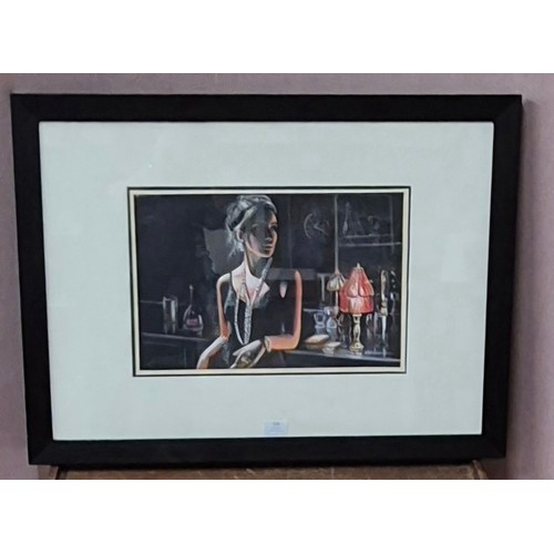 316 - Allan Potter, The Pearl Necklace, pastel, framed