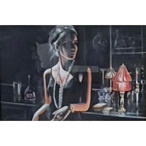 316 - Allan Potter, The Pearl Necklace, pastel, framed