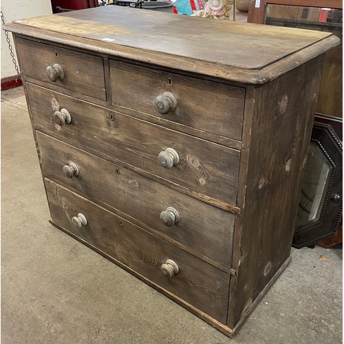 201 - A Victorian pine chest of drawers