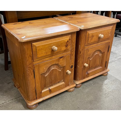 209 - A pair of pine bedside cabinets