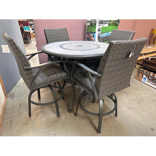 3172A - Sunvilla Indigo 5 piece Woven Bar Height Dining Set, Original RRP £541.65 + Vat (4214-27) *This lot ... 