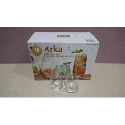 6114 - Arka Glassware Set (338-429) *This lot is subject to Vat