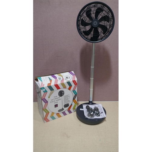 6118 - Nsa Folding Stand Fan With Remote (338-111) *This lot is subject to Vat