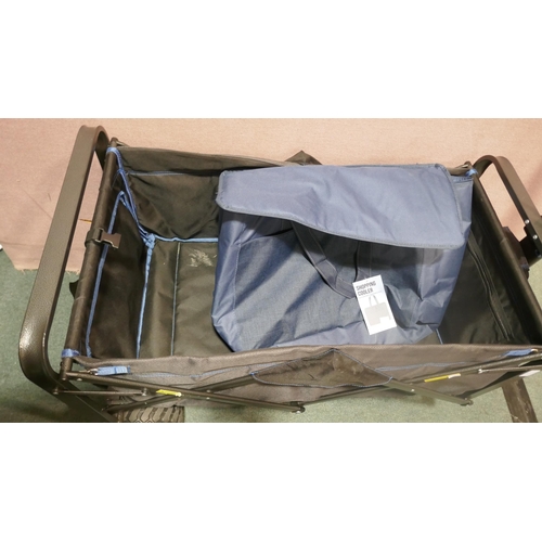 6120 - Keep Cool Navy Cooler Bag, Steel Folding Wagon Xl (338-418,428) *This lot is subject to Vat