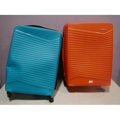 6121 - At Jetdriver Large Spinner hardside suitacse and American Tourister Jet Driver Large Suitcase ( Both... 