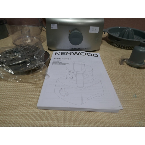 6143 - Kenwood Food Processor - Fdp645Si, Original RRP £124.91 + Vat (338-139) *This lot is subject to Vat