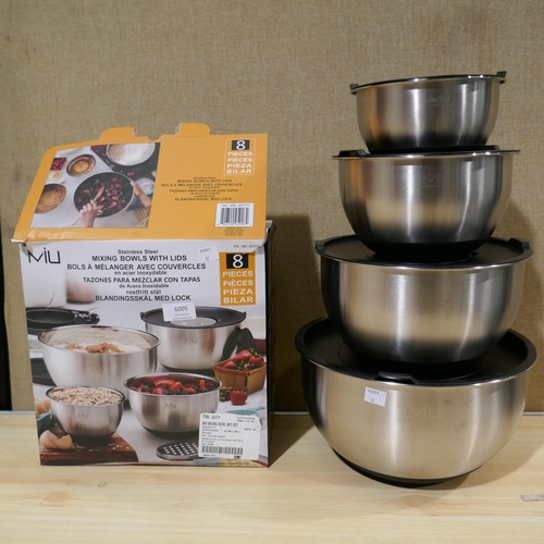 6005 - Miu stainless steel mixing bowl set (338-42) *This lot is subject to Vat