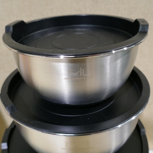 6005 - Miu stainless steel mixing bowl set (338-42) *This lot is subject to Vat