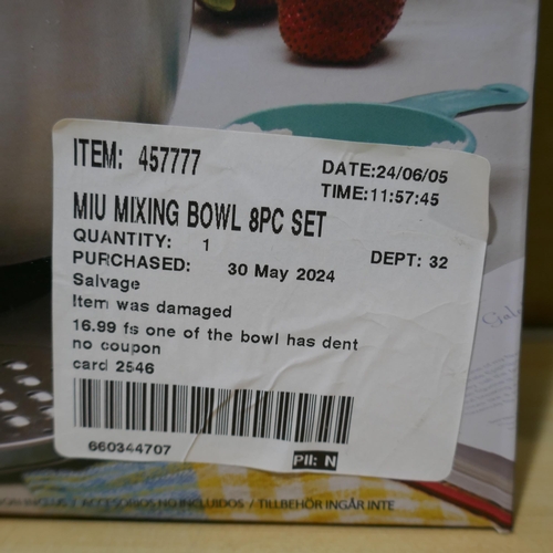 6005 - Miu stainless steel mixing bowl set (338-42) *This lot is subject to Vat