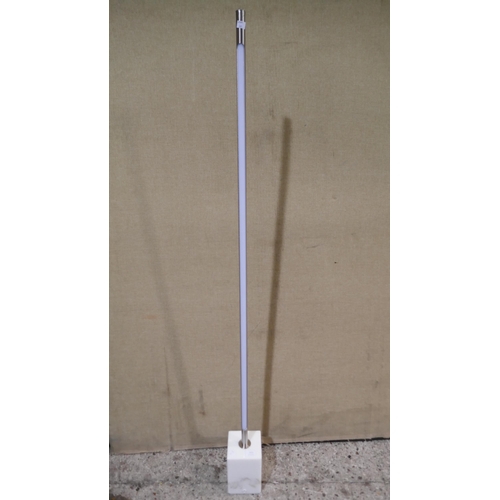 6021 - Led Pillar Floor Lamp With Marble Base - No Power Lead  (338-225) *This lot is subject to Vat