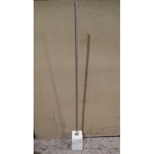 6021 - Led Pillar Floor Lamp With Marble Base - No Power Lead  (338-225) *This lot is subject to Vat